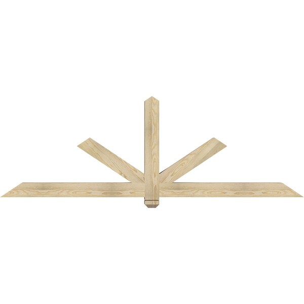 Ekena Millwork Kennewick Rough Sawn Timber Gable Bracket, Douglas Fir, 84"W x 28"H x 4"D x 4"F, 8/12 Pitch GBW084X28X0404KEN00RDF - main